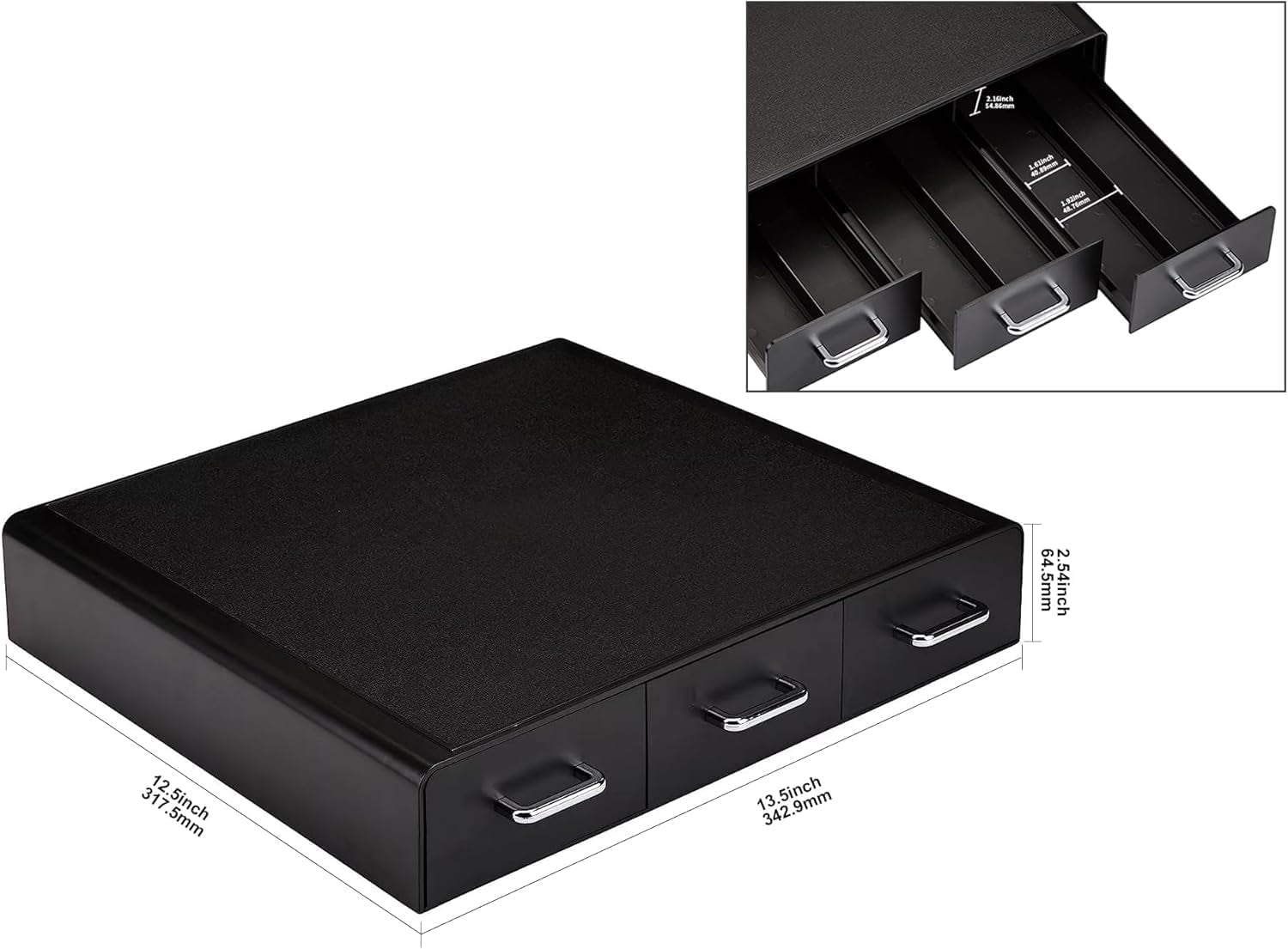 K-Cup Compatible Coffee Pod Storage Drawer, 3 Easy-Open Drawers, 36 Pod Capacity, Black