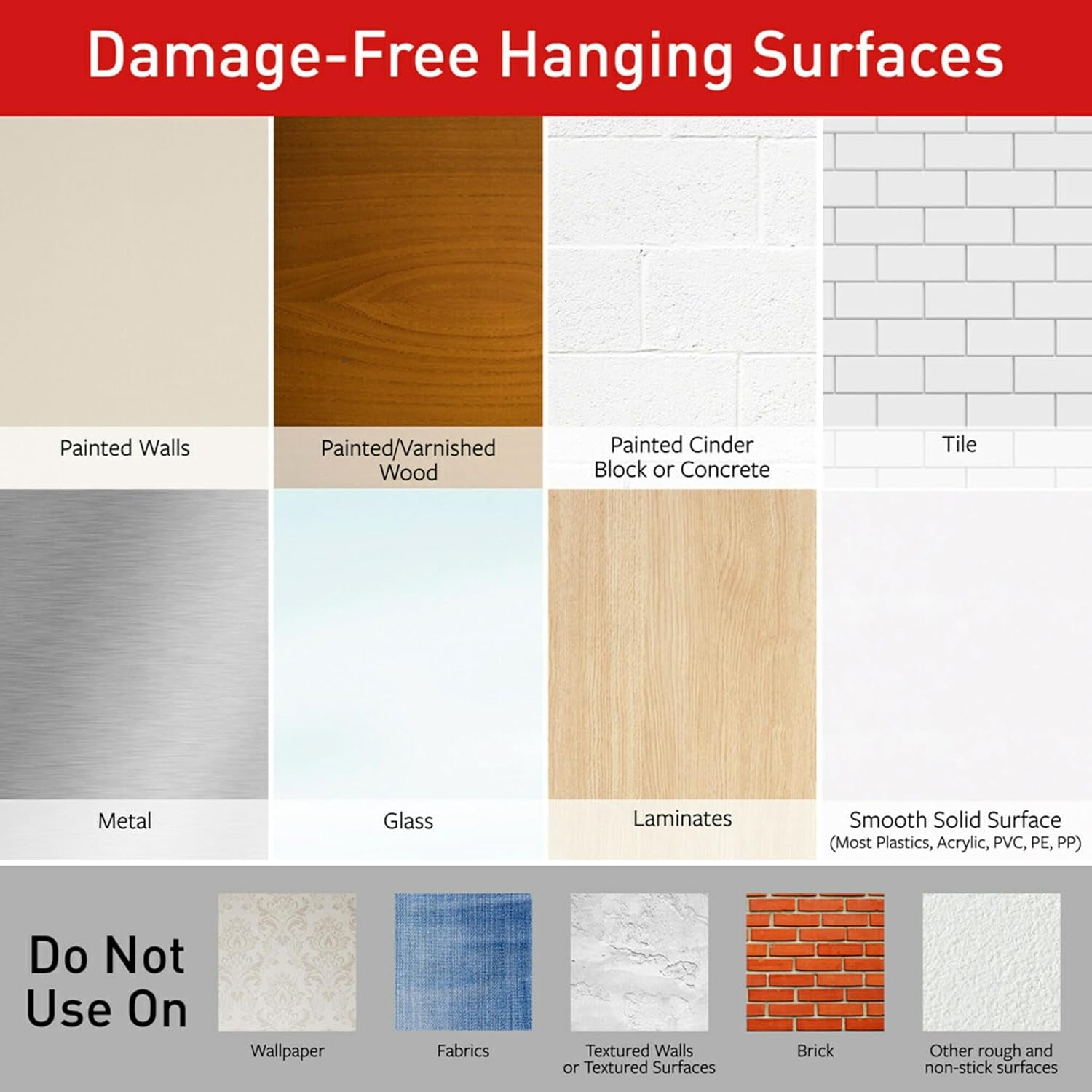 Bathroom Hook with Water-Resistant Strips, 1-Hook, 2-Strips, Organize Damage-Free