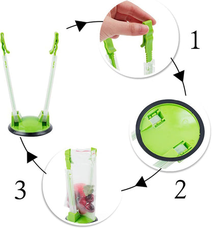 Baggy Rack - (8 Pack),Food Storage Bags Clip, for Food Prep Bag/Plastic Freezer Bag/Ziploc Bag Holder Stand,Meal Planning/Prep Bag Holders.