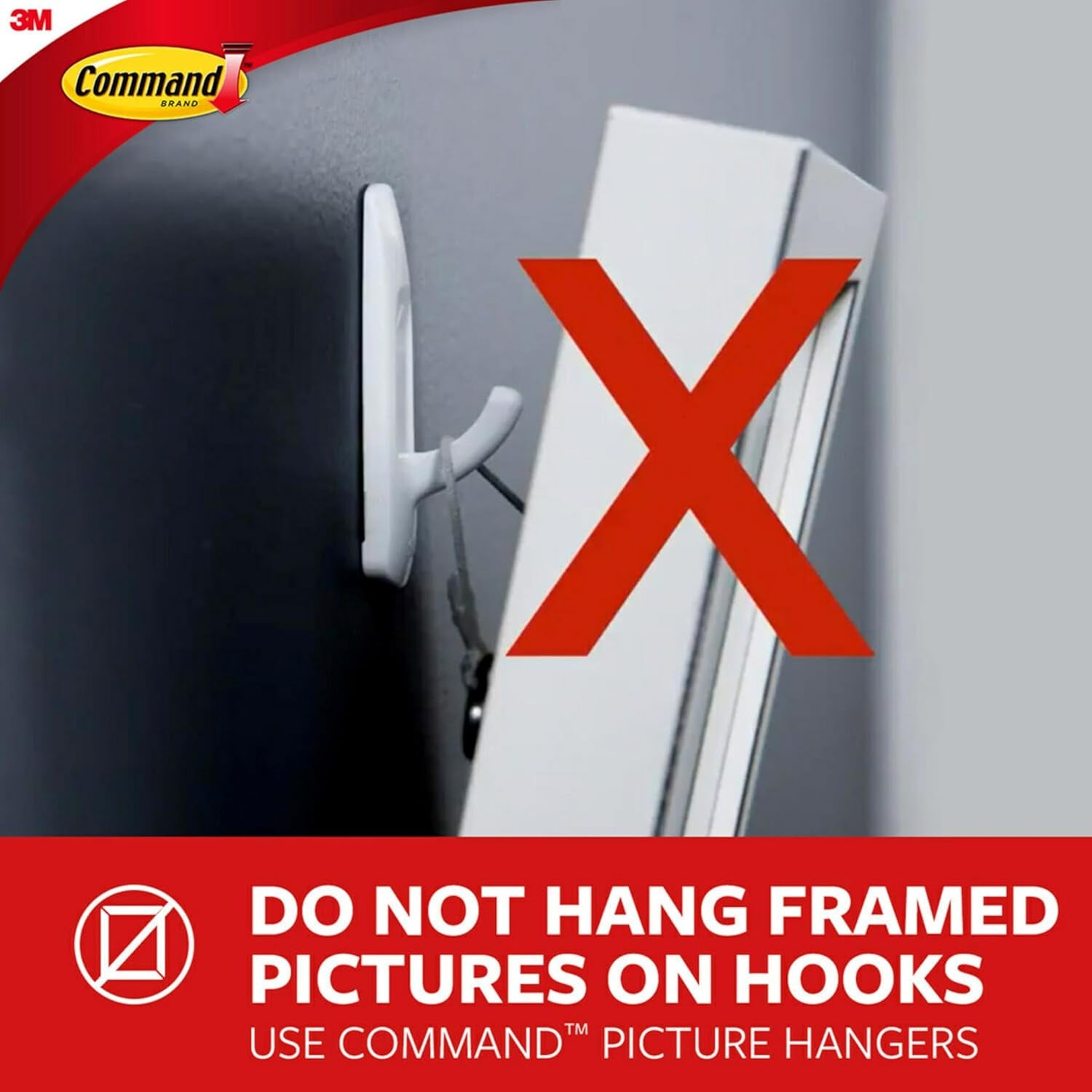 Bathroom Hook with Water-Resistant Strips, 1-Hook, 2-Strips, Organize Damage-Free