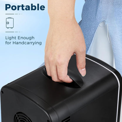 4L Makeup Mini Refrigerator with Mirror for Bedroom, Car, Office & Dorm, Portable Small Cooler for Cosmetics, Skin Care, Black