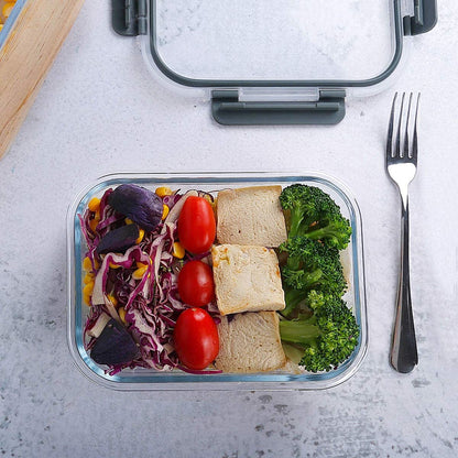 [5-Packs, 36 Oz Glass Meal Prep Containers with Snap Locking Lids Glass Food Containers,Airtight Lunch Container,Microwave, Oven, Freezer and Dishwasher (4.5 Cup)