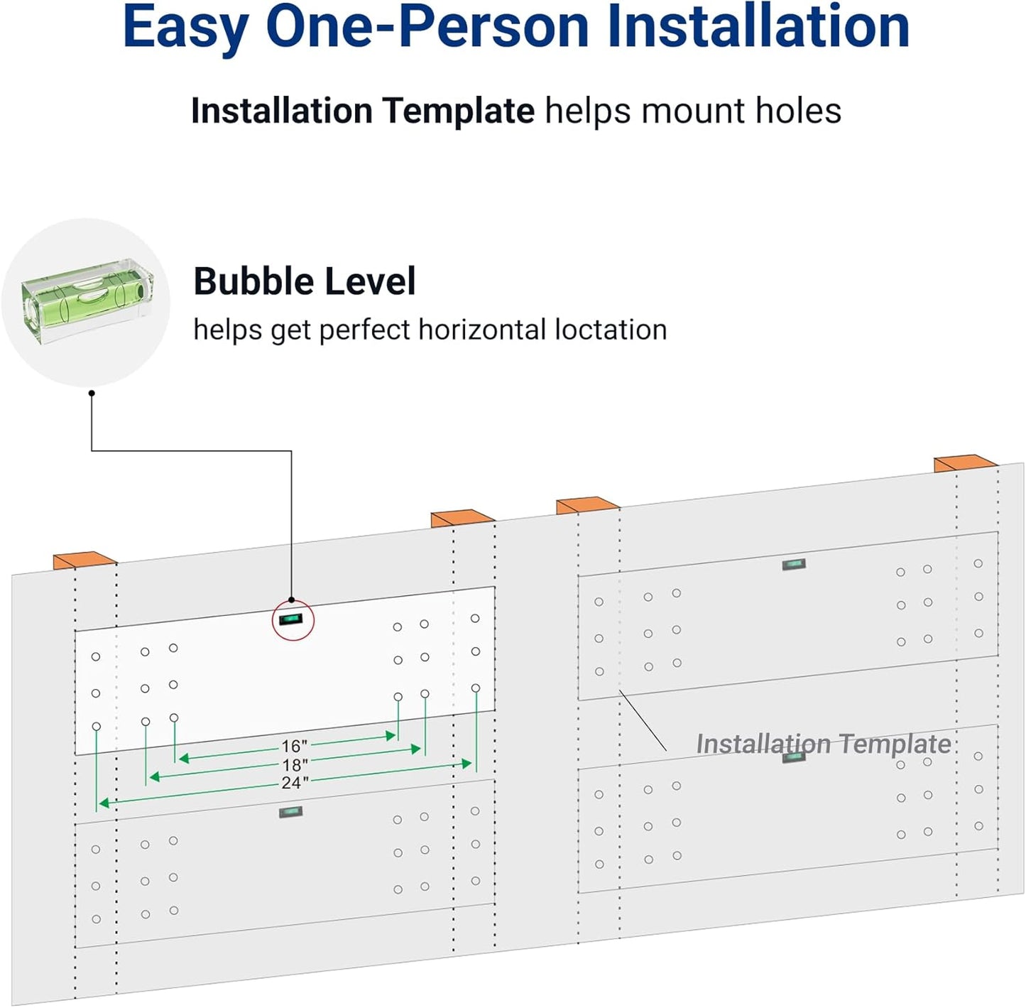 2-Pack 2X6Ft Garage Shelving 24-Inch-By-72-Inch Heavy Duty Wall Mounted Shelves Garage Storage Rack Floating Shelves, 1400Lbs Load Capacity, Black, Classic Series