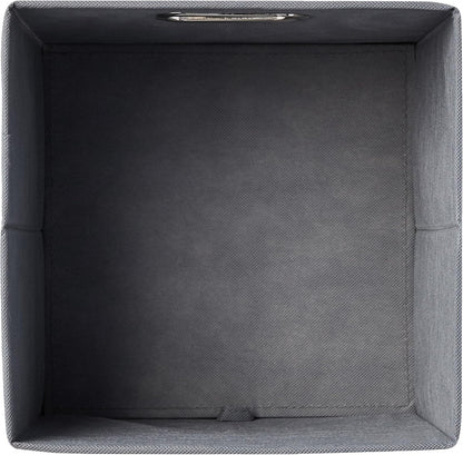 Collapsible Cube Storage Bins, Space-Saving, Organizing Fabric Bins with Handles, 10.5 X 10.5 X 11 Inches, Light Grey, 6-Pack